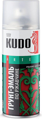 Грунт-эмаль Kudo По ржавчине RAL 3020 / KU-313020 (520мл, красный)