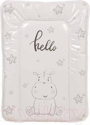 Пеленальный матрас Polini Kids Бегемотик 50x70 / 0002348-3 (серый)