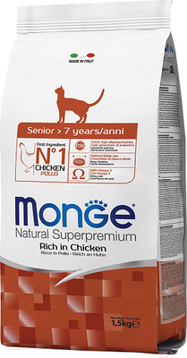 Сухой корм для кошек Monge Cat Senior (1.5кг)