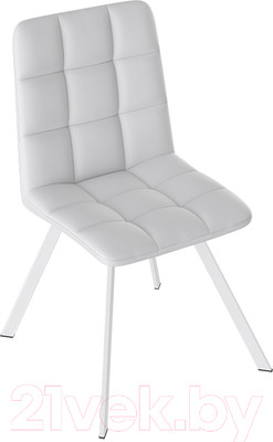 Стул ТриЯ Бруно Т2 паук (белый муар/кожзам белый)