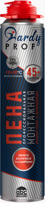 Пена монтажная HARDY 45 Профессиональная Всесезонная (1л)