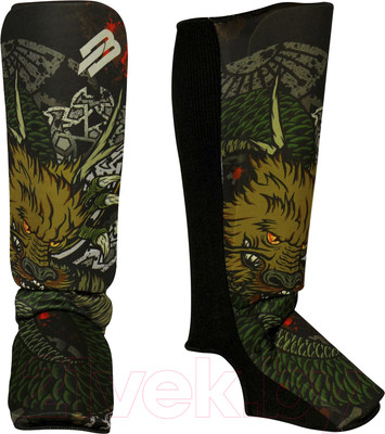 Защита голень-стопа для единоборств BoyBo Dragon (нейлон, XS)