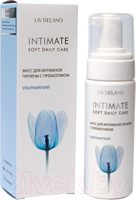 Пенка для интимной гигиены Liv Delano Мусс для интимной гигиены с пребиотиком ультрамягкий (150мл)