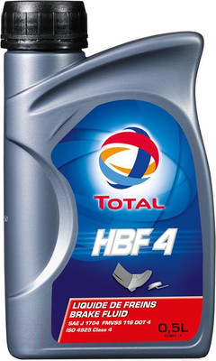 Тормозная жидкость Total Brake Fluid HBF4 DOT 4 / 181942 / 213824 (500мл)