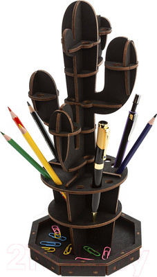 Органайзер настольный EWA Кактус (черный)