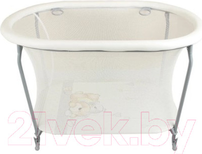 Игровой манеж GLOBEX Овал Мишки (серый)