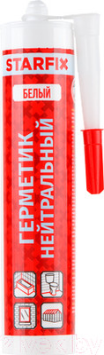 Герметик силиконовый Starfix SM-63053-1 (300мл, белый)
