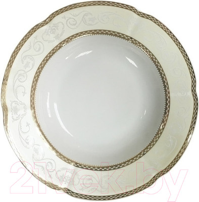 Тарелка столовая глубокая Cmielow i Chodziez Bolero Vienna / E363-0731490 (золото)