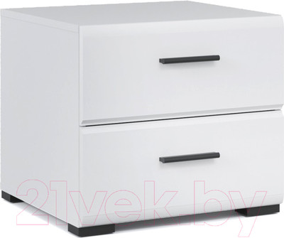 Прикроватная тумба Империал Йорк (белый жемчуг/белый глянец)