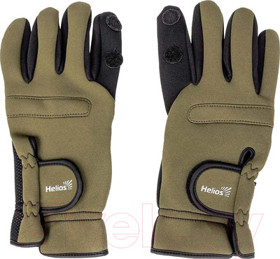 Перчатки для охоты и рыбалки Helios Catcher HS-HY-D14-XL (XL, хаки)
