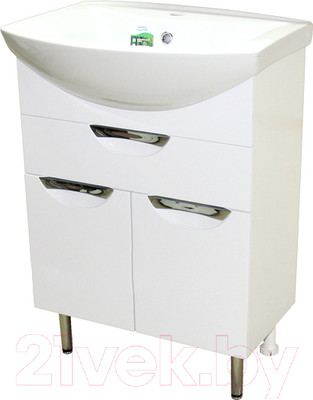Тумба под умывальник СанитаМебель Эмили-601.600 (белый)