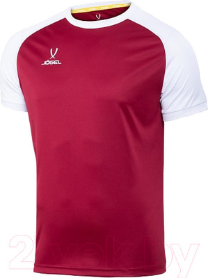 Футболка игровая футбольная Jogel Camp Reglan Jersey / JFT-1021 (M, гранатовый/белый)