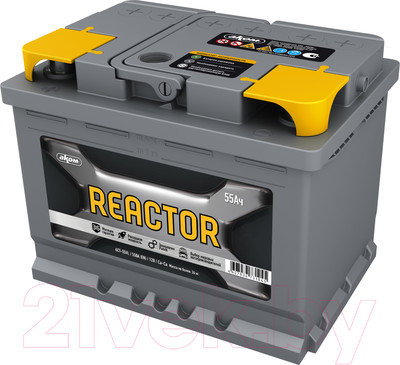 Автомобильный аккумулятор AKOM Реактор 6СТ-55 Евро 600A R+ (55 А/ч)