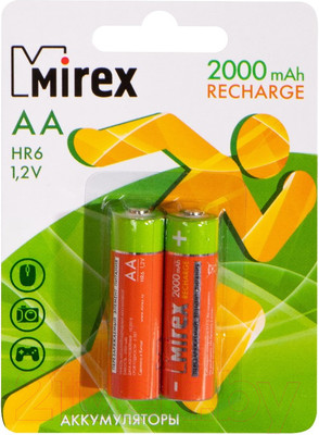 Комплект аккумуляторов Mirex HR6 / HR6-20-E2 (2шт)