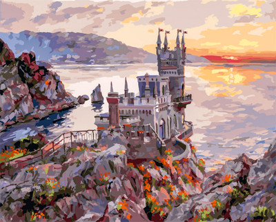 Картина по номерам БЕЛОСНЕЖКА Крым. Ласточкино гнездо / 265-AB