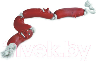 Игрушка для собак Beeztees Сосиски виниловые 4 на веревке / 620332