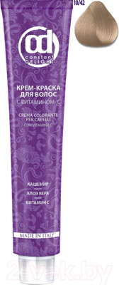 Крем-краска для волос Constant Delight Crema Colorante с витамином С 10/42 (100мл, светлый блондин бежево-пепельный)