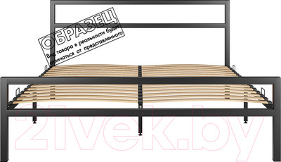 Полуторная кровать Князев Мебель Наргиз НЗ.140.190.Ч (черный муар)