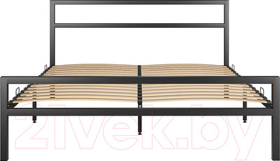 Двуспальная кровать Князев Мебель Наргиз НЗ.180.200.Ч (черный муар)