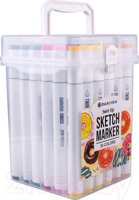 Набор маркеров Darvish Двусторонние / DV-12869-36 (36шт)
