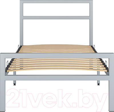 Односпальная кровать Князев Мебель Наргиз НЗ.90.200.С (серый муар)