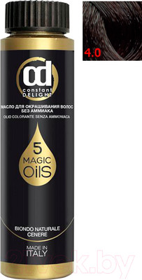 Масло для окрашивания волос Constant Delight Olio-Colorante без аммиака 4.0 (50мл, каштановый)