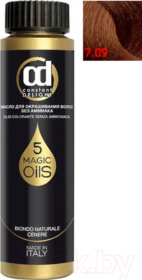 Масло для окрашивания волос Constant Delight Olio-Colorante без аммиака 7.09 (50мл, ореховый)