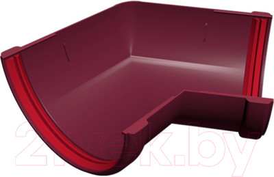 Угол желоба Grand Line ПВХ 135 градусов универсальный RAL 3005 (бордовый)
