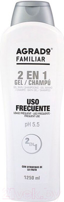 Гель для душа Agrado Bath Gel & Shampoo Familiar (1.25л)