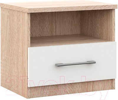Прикроватная тумба Империал Аврора (2шт, дуб сонома/белый)