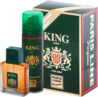Парфюмерный набор Paris Line King Муж Туалетная вода 100мл+пена д/бритья 200мл