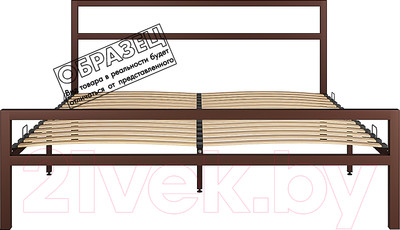 Полуторная кровать Князев Мебель Наргиз НЗ.120.190.К (коричневый муар)