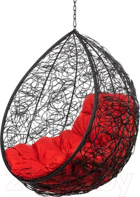 Кресло подвесное BiGarden Tropica Black BS (без стойки, красная подушка)