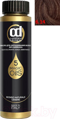 Масло для окрашивания волос Constant Delight Olio-Colorante без аммиака 6.14 (50мл, светло-каштановый сандре бежевый)