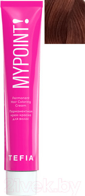 Крем-краска для волос Tefia Mypoint 6/4 (60мл, темный блондин медный)