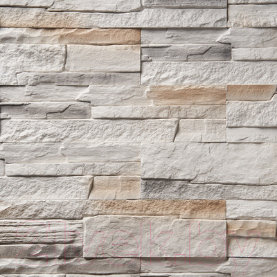 Декоративный камень гипсовый Petra Атланта А21.11 (белый/светло-серый/светло-коричневый)