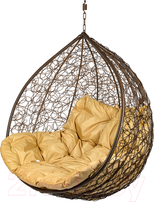 Кресло подвесное BiGarden Gemini Brown BS (без стойки, бежевая подушка)