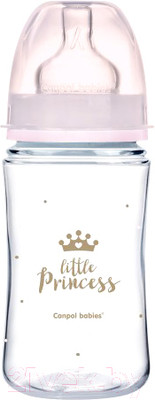 Бутылочка для кормления Canpol EasyStart Royal Baby / 35/234 (240мл, розовый)