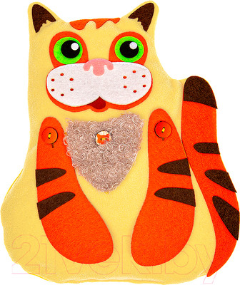 Развивающая игра Smile Decor Кот Кузя. Подушка-игрушка / Ф708