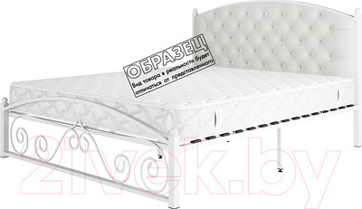 Полуторная кровать Князев Мебель Бали БИ.140.190.Б (белый муар)