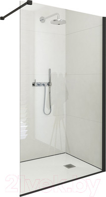 Душевая стенка Roth ECWALK/1000 (черный/прозрачное стекло)