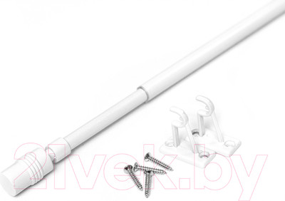 Карниз для штор Lm Decor Cafe Цилиндр KF102 (белый глянец, 0.8-1.2м)