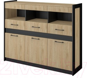 Тумба Мебель-Неман Стенли МН-037-16 (дуб прованс/черный)