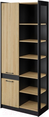 Шкаф Мебель-Неман Стенли МН-037-09 (дуб прованс/черный)