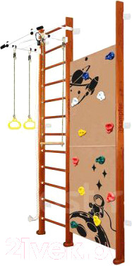 Детский спортивный комплекс Kampfer Jungle Wall Boy (3м, вишневый/белый)