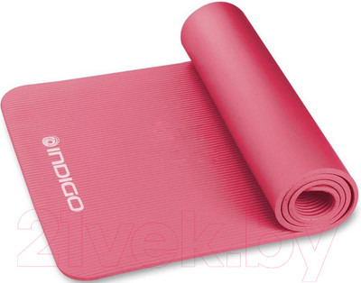 Коврик для йоги и фитнеса Indigo Sport NBR IN194 (цикламеновый)