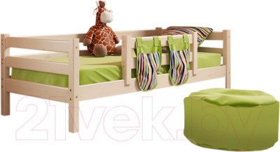 Кровать-тахта Мебельград Соня вариант 4 (массив сосны прозрачный лак)
