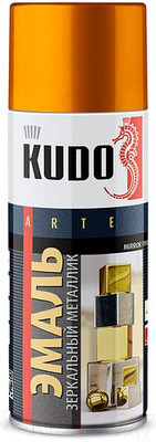 Эмаль Kudo Универсальная Металлик / KU-1033 (520мл, хром зеркальный)