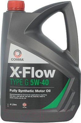 Моторное масло Comma X-Flow Type G 5W40 / XFG4L (4л)