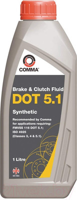 Тормозная жидкость Comma DOT5.1 / BF51L (1л)
